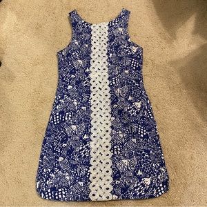 💙SOLD💙 Lilly Pulitzer for Target Blue Fish Print Upstream Print Shift Dress